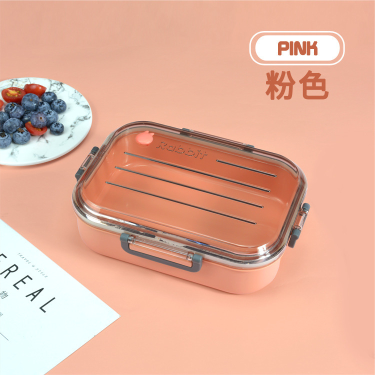 食品级PP塑料大容量密封饭盒创意学生食品级午餐盒野餐简约便当盒详情12