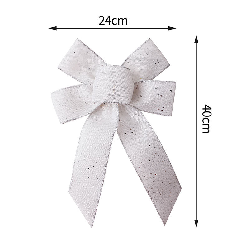 Wholesale of handcrafted Christmas tree ornaments and pendants with black, white, red and black checkered patterns made of Simisi faux linen ribbons pic 47