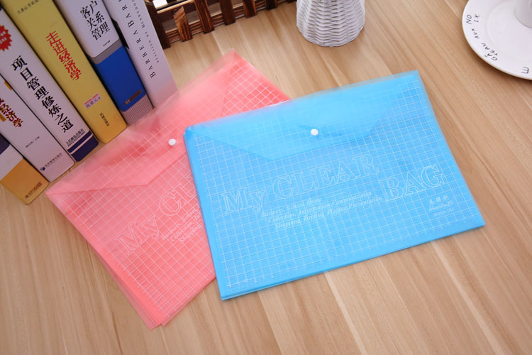 Office supplies, stationery, PVC transparent snap fasteners, 18C file bags, information bags, folders, A4 color, factory direct supply pic 14