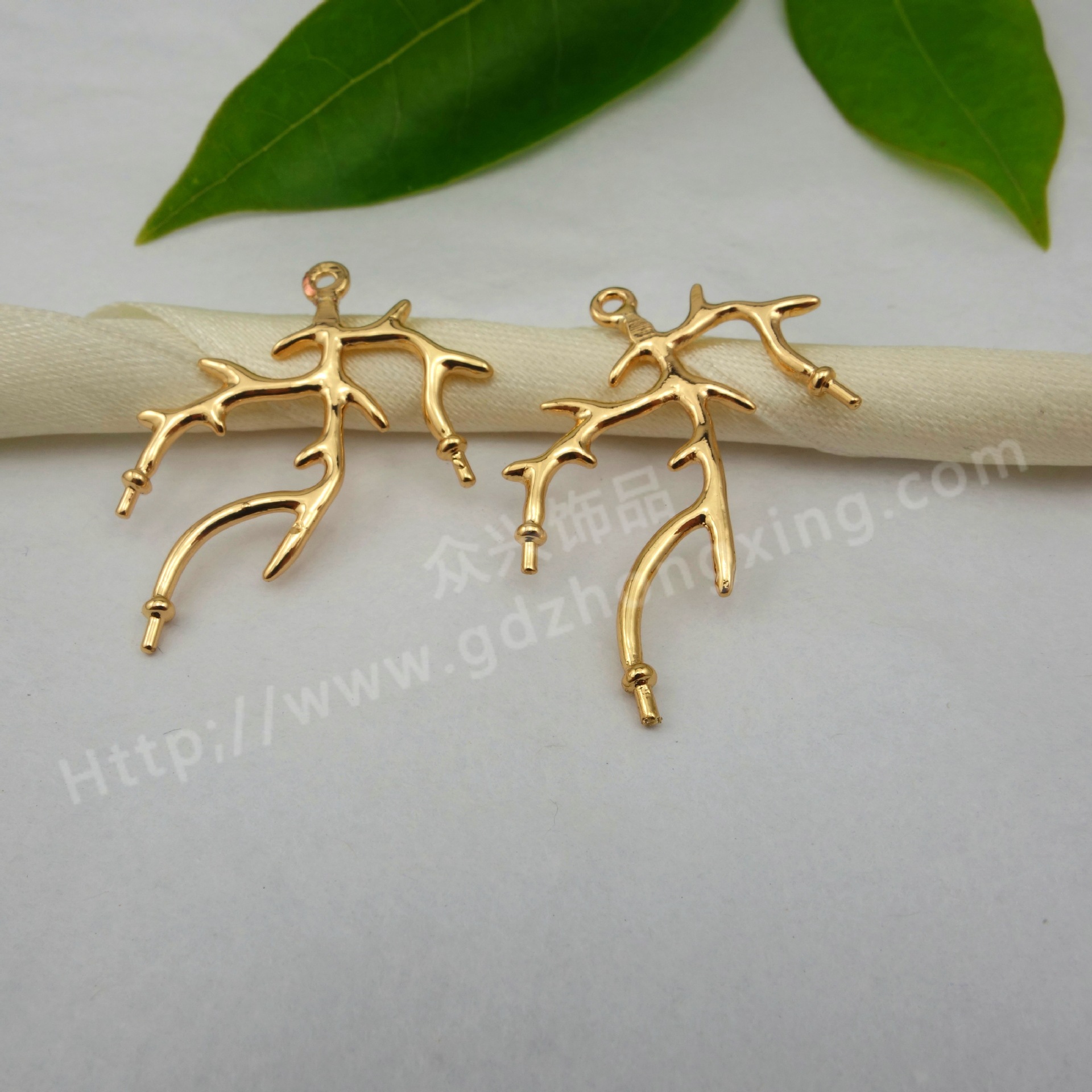 众兴古风diy饰品发簪胸针配饰树枝花树叶流苏吊挂件配饰材料步摇详情4