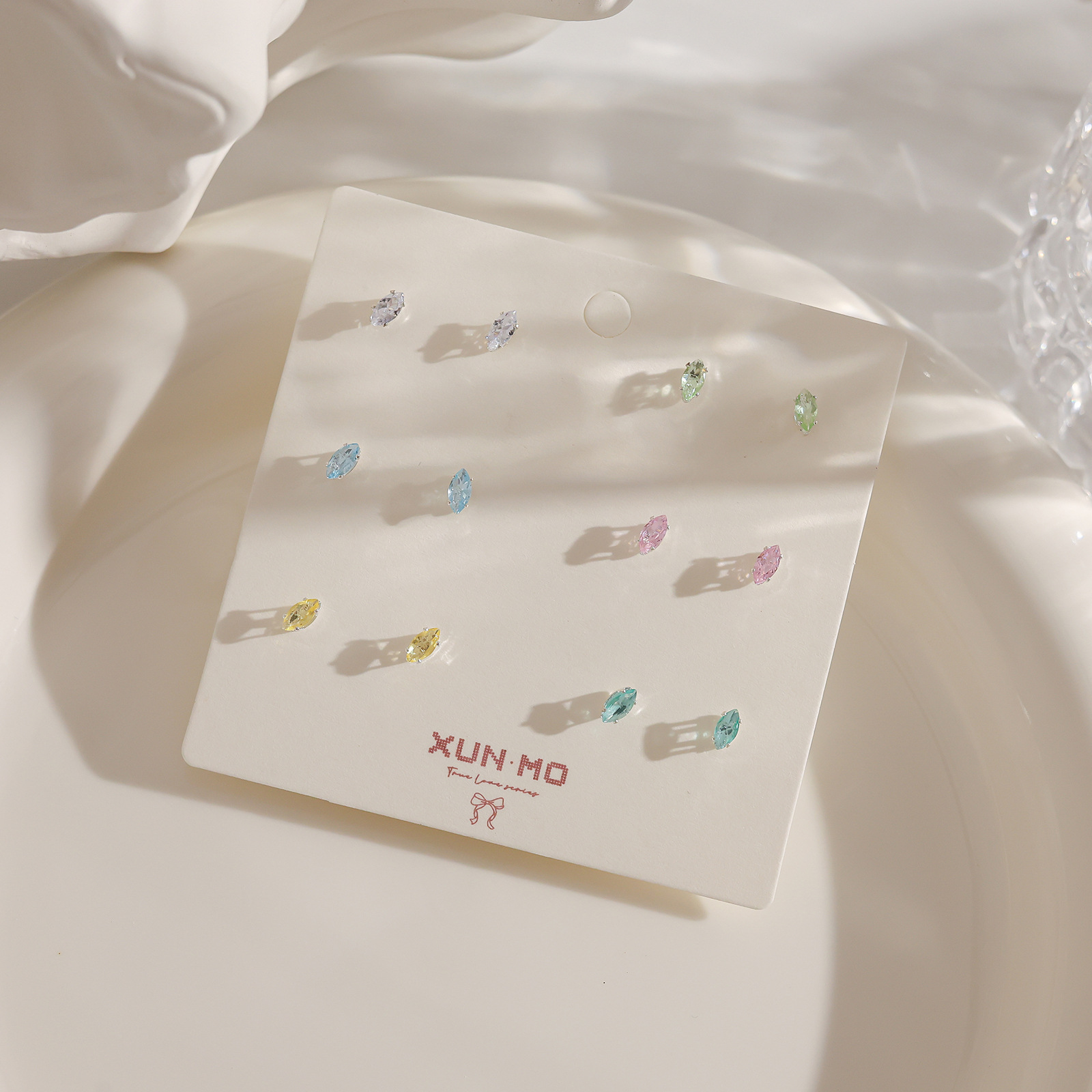 Silver needle zircon stud earrings for women, simple inlaid with water diamonds, super sparkling ear bone stud, moisture-nourishing ear holes, no need to remove earrings for sleeping, wholesale pic 19