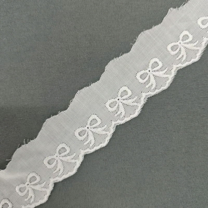 Wholesale of cotton embroidered lace, hollowed-out lace, embroidered skirt hem, clothing accessories, milk silk, perforated, barcode 2.5 pic 101