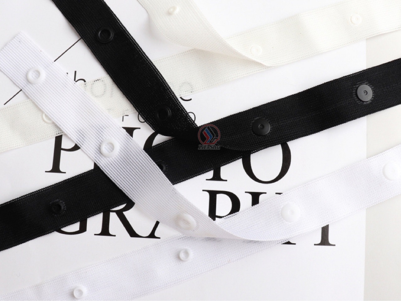 按扣带舞蹈服啪啪钮布带织带子母扣黑色圆形隐形暗扣带批发详情1