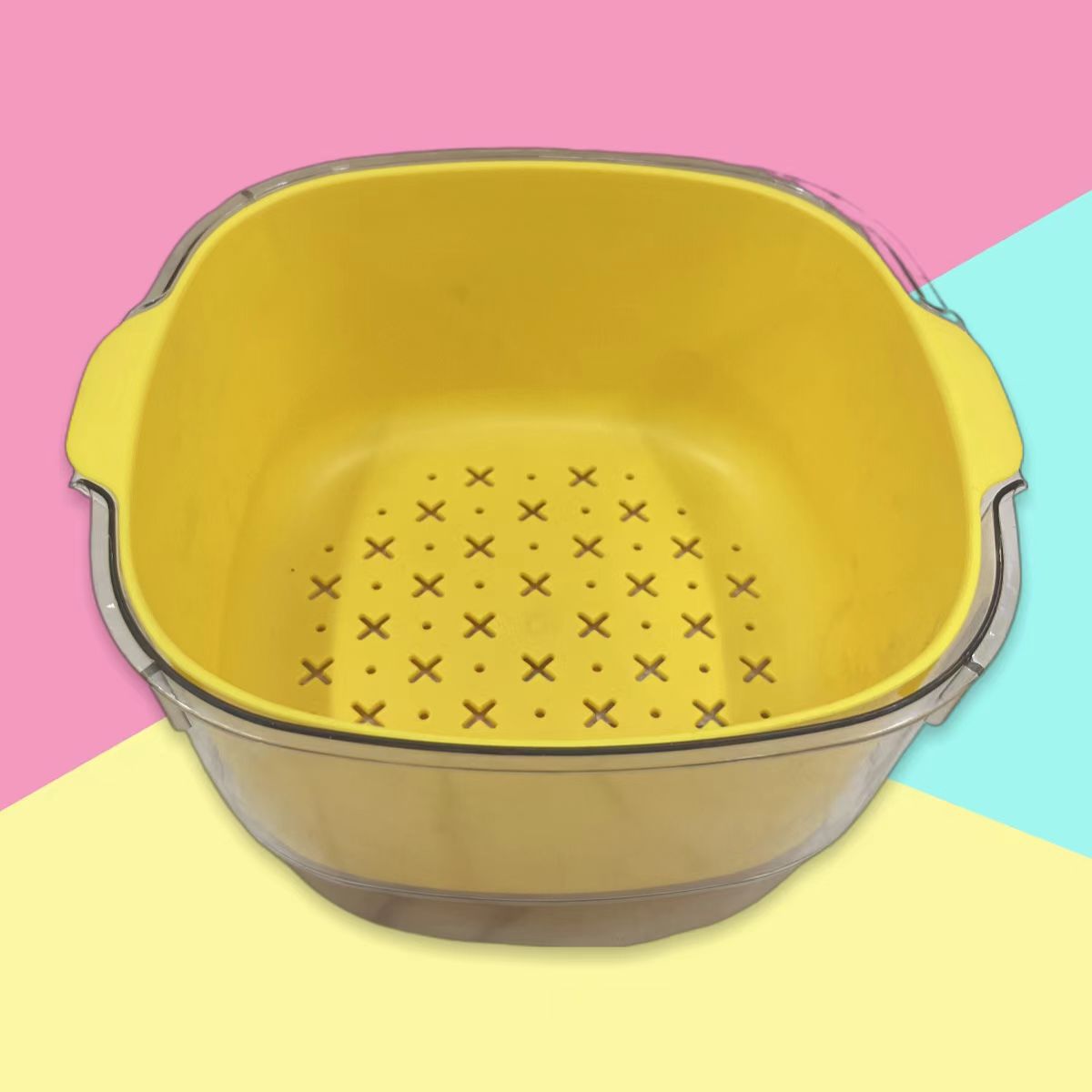 家用多功能沥水篮双层 厨房洗菜篮子现货加厚塑料滤水篮水果沥水详情1