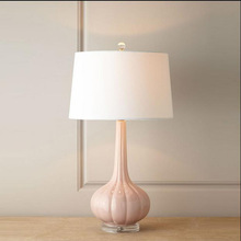 American-style creative ceramic gourd table lamp, bedside lamp, retro living room and study decorative lamp, simple American-style lighting fixtures, European style pic 16