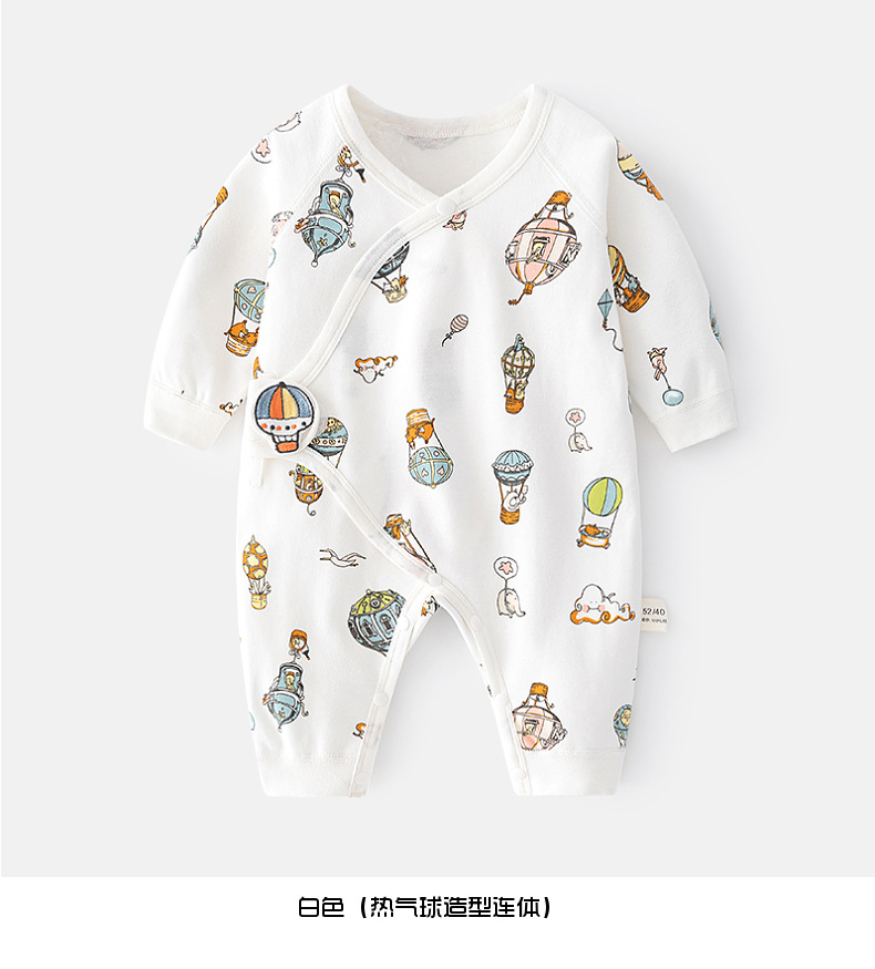 新生连体衣婴儿无骨哈衣秋冬纯棉初生和尚服爬服魔术贴宝宝衣服详情13
