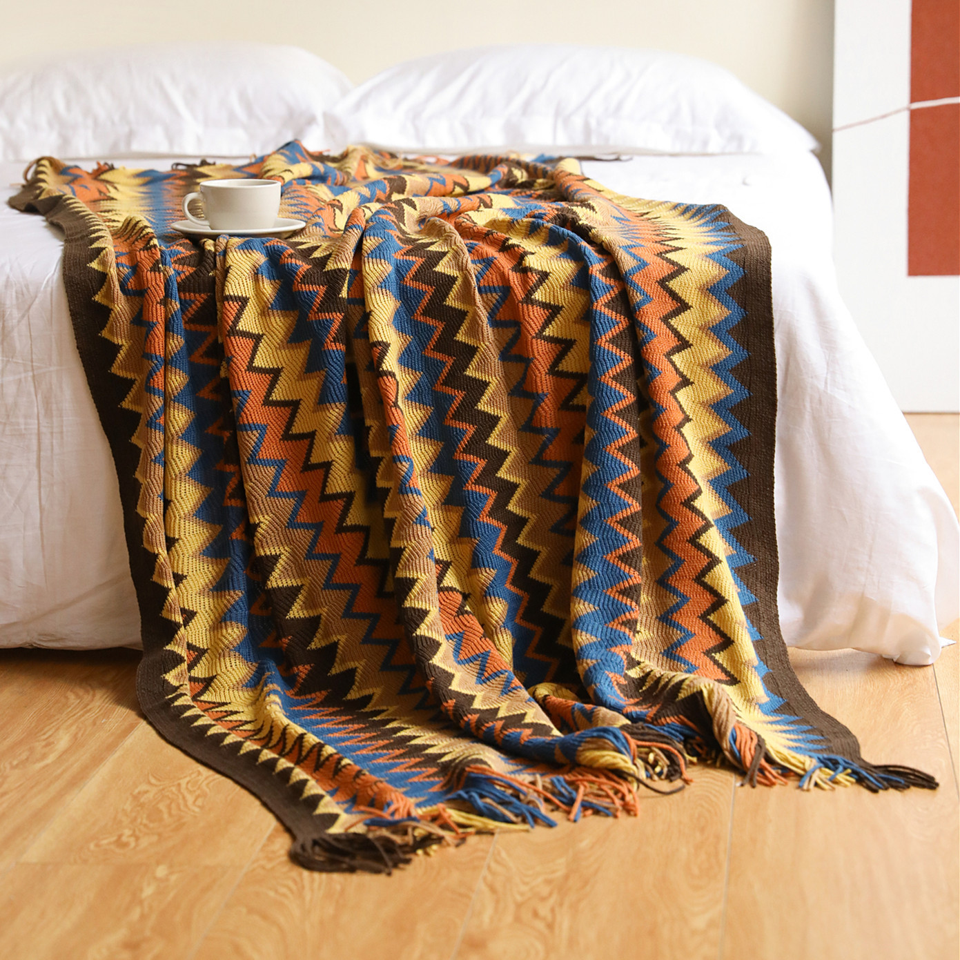 Bohemian sofa blanket, cover blanket, Nordic blanket, summer knitted blanket, office nap blanket, air-conditioned blanket, lap blanket pic 36