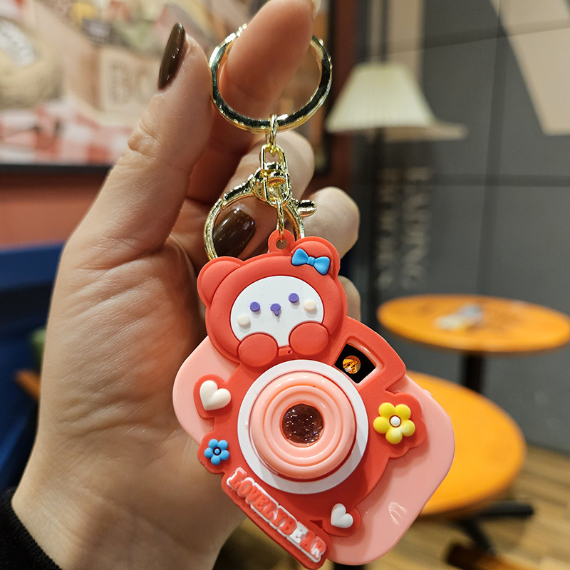 卡通眼镜牛仔裤狗狗投影相机钥匙扣汽车包包钥匙链挂件网红小礼品详情23