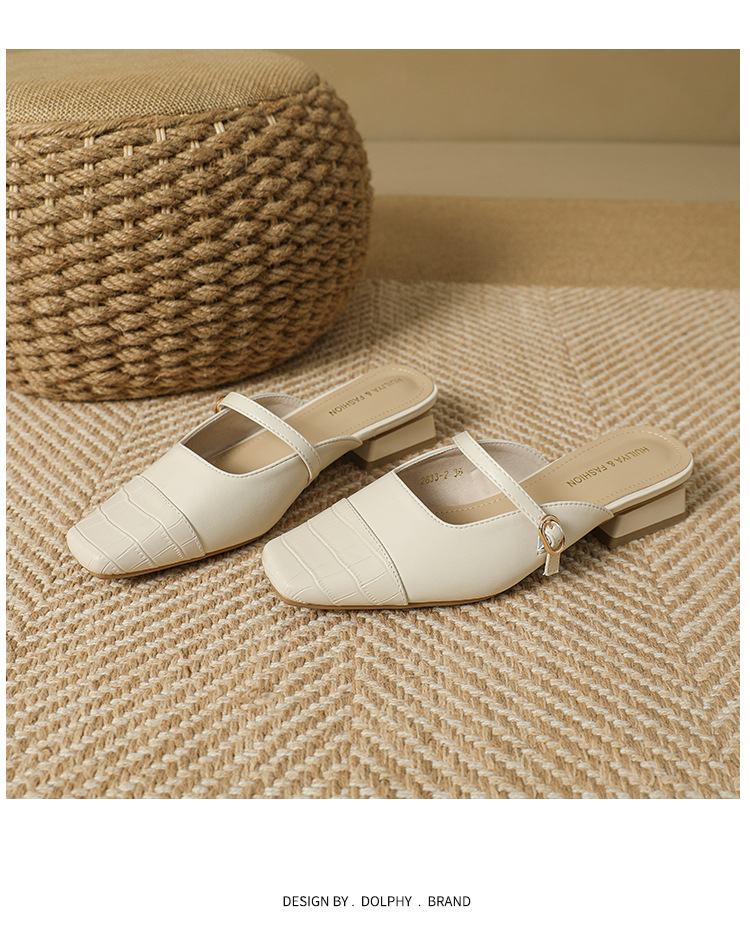 2023新款气质中跟半拖单鞋包头半拖鞋女夏外穿凉拖穆勒鞋2833-2详情23