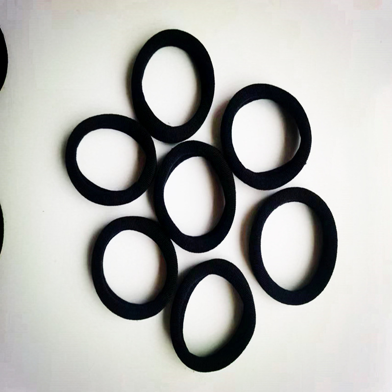 Black high-elasticity seamless towel hair band bestseller, no damage to hair, basic rubber band hair tie, ladies and children pic 6