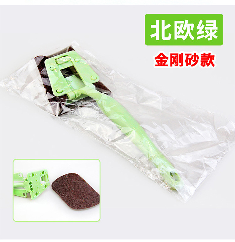 Long-handled cleaning brush, diamond sand sponge, kitchen cleaning, dishwashing and pot washing brush, household scouring pad, dishwashing cloth pic 15