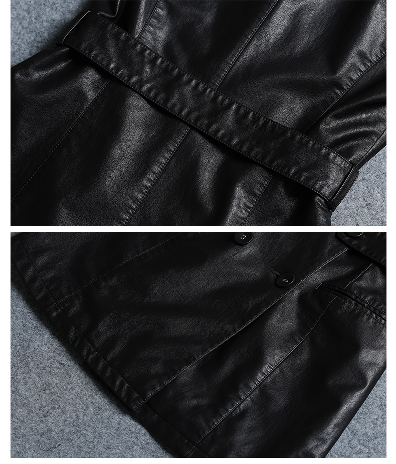 Retro Hong Kong-style casual small suit jacket for women, 2022 Spring and Autumn new Korean-style elegant pu leather suit jacket pic 19