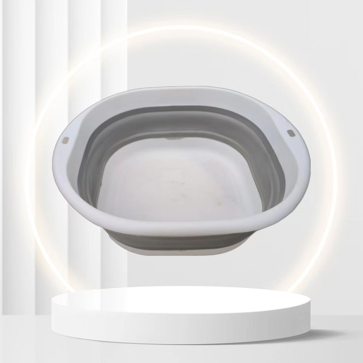 便携式硅胶可折叠洗脸盆折叠盆洗菜盆学生宿舍塑料泡脚洗脚盆多用详情2