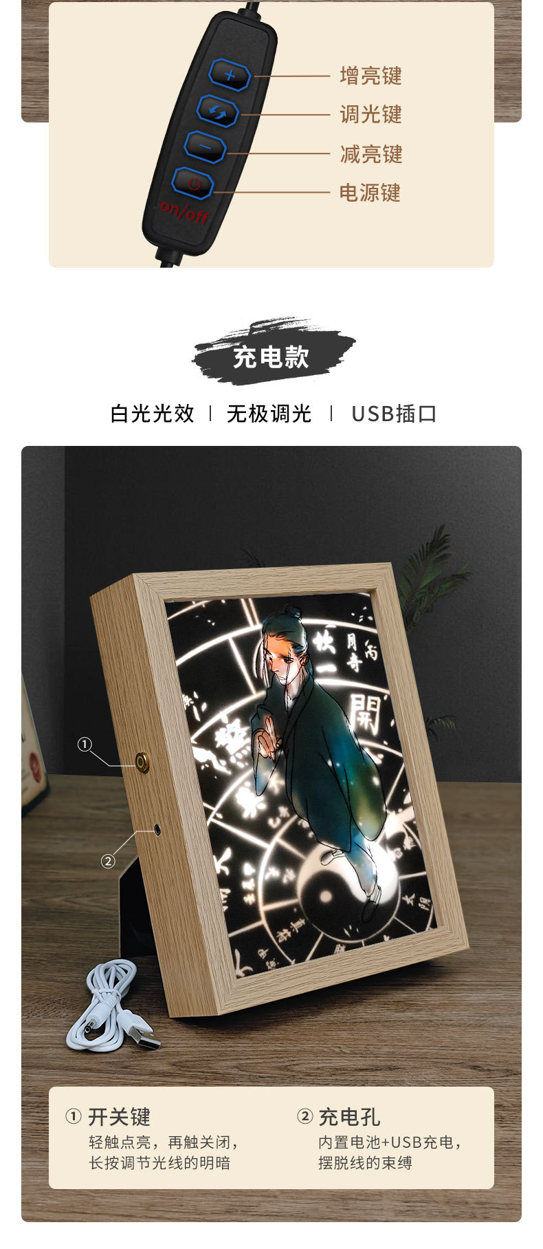 Wholesale of modern decorative paintings of the same style as those on Douyin and Kuaishou, which can be used for both display and hanging. diy creative light paintings pic 13
