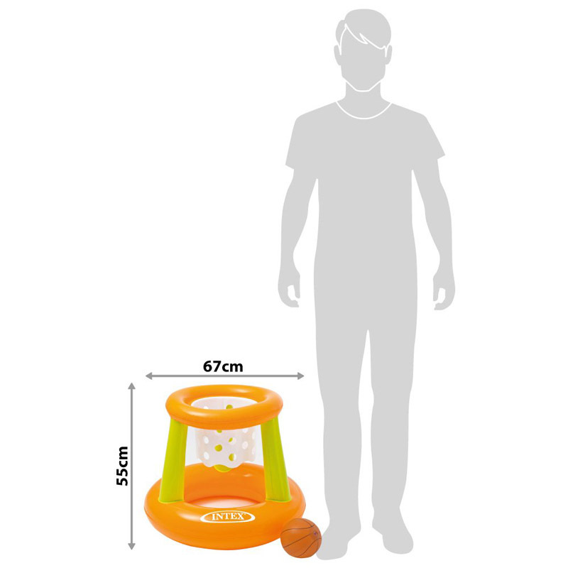 INTEX58504儿童水上篮球套装亲子互动戏水玩具充气漂浮篮球框详情3