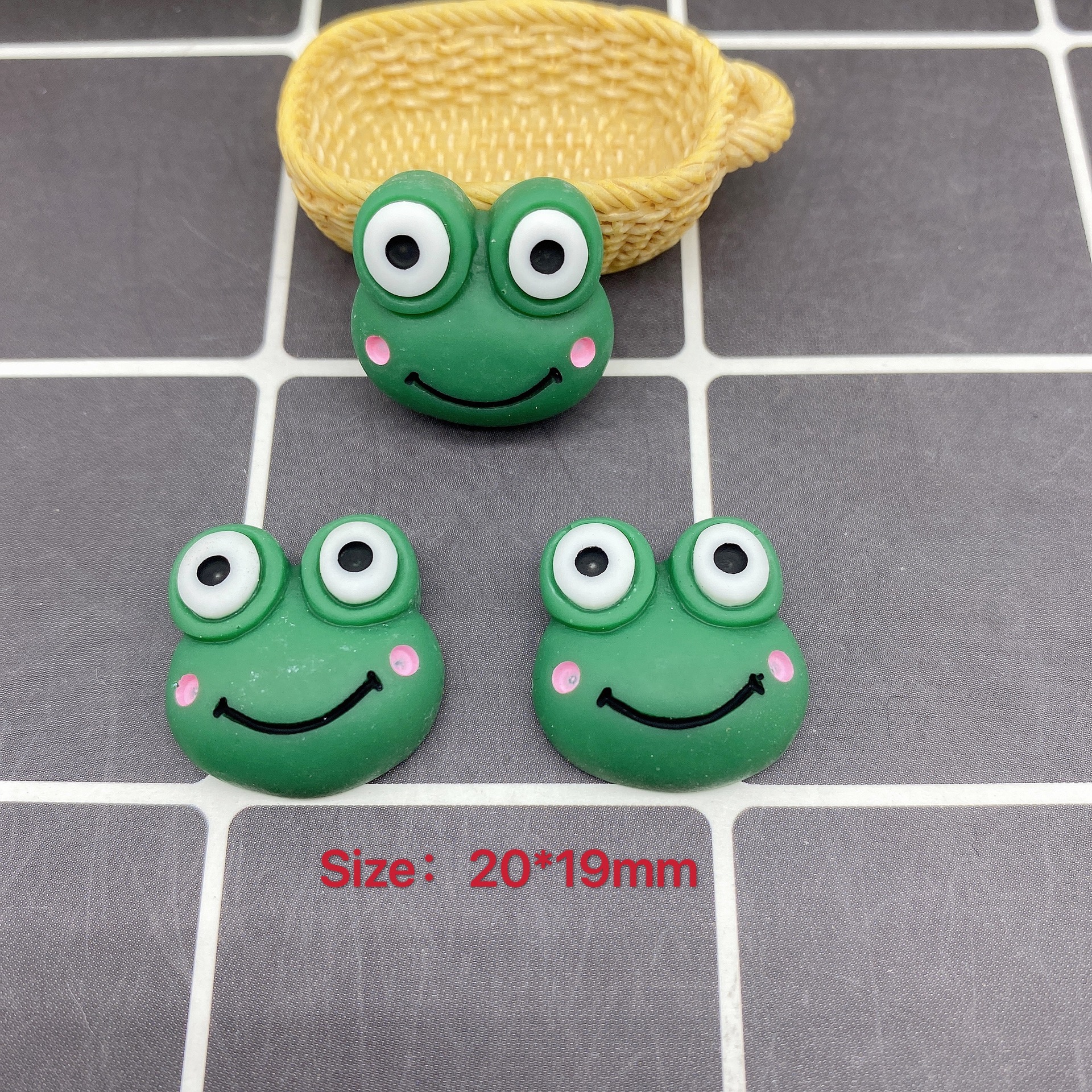 树脂配件饰品帽子贴片史莱姆内放DIY日韩风哑光笑脸厂家直销详情30