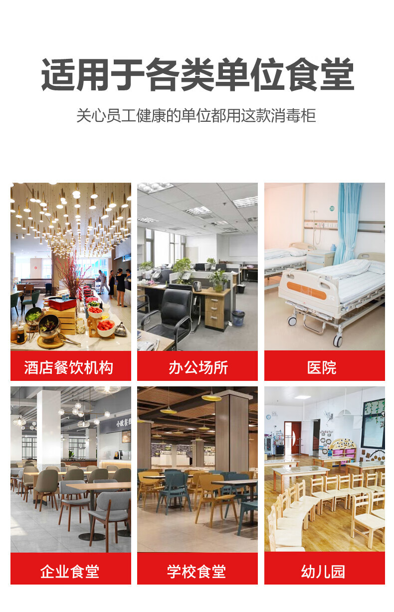 麦大厨商用消毒柜格子大容量食堂304不锈钢多格紫外线热风消毒柜详情10