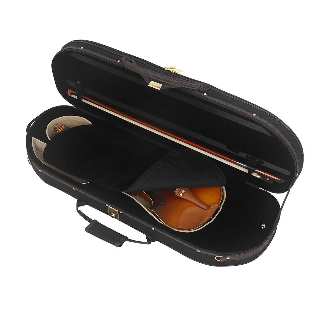 IRIN high-end violin case, rounded corners, Oxford cloth, built-in hygrometer, violin storage box, violin backpack pic 9