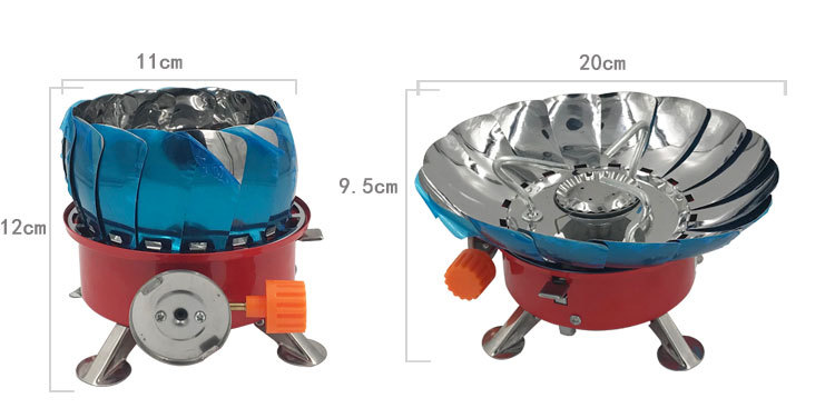 Factory direct supply outdoor barbecue grill, stainless steel lotus burner, portable camping baking stove, anti-air flow stove pic 14