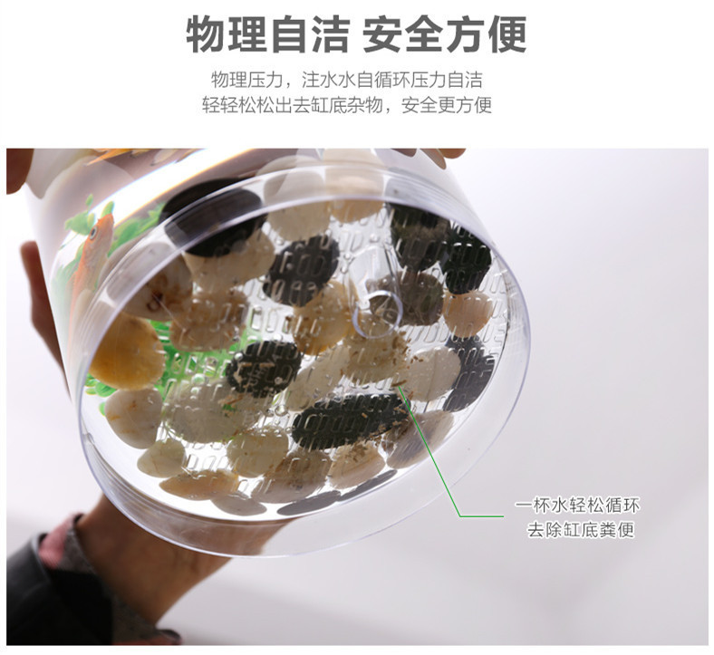 Lazy fish tank landscape ecological bottle, small mini fish tank, Office desktop fish tank, golden fish tank, creative ornamental tank pic 53