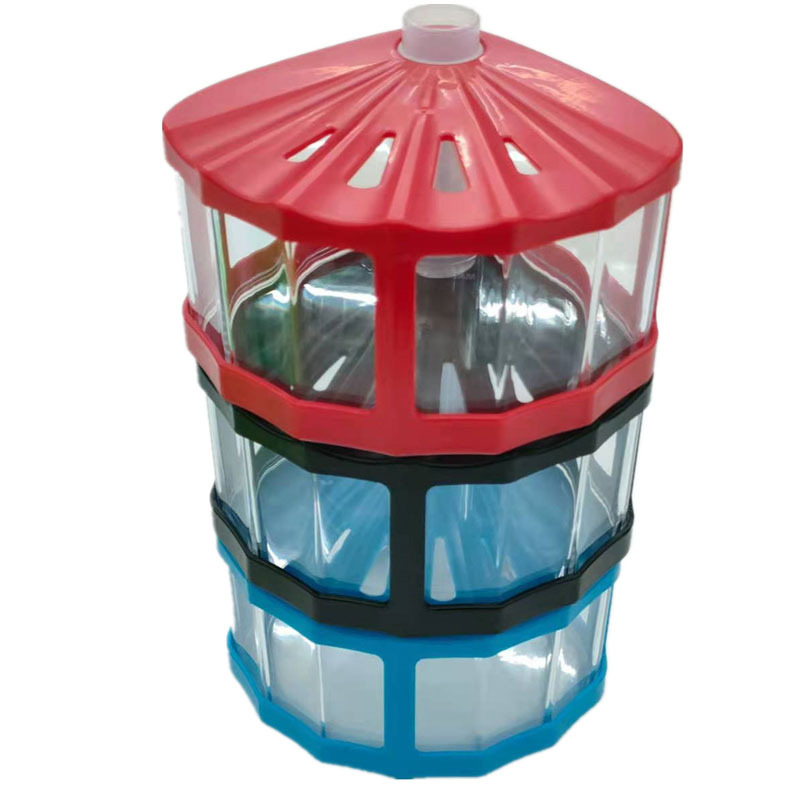 Creative fan-shaped betta fish box, dual-purpose for stacking and rotating, new plastic fish tank, pet ornamental and decorative home pic 6