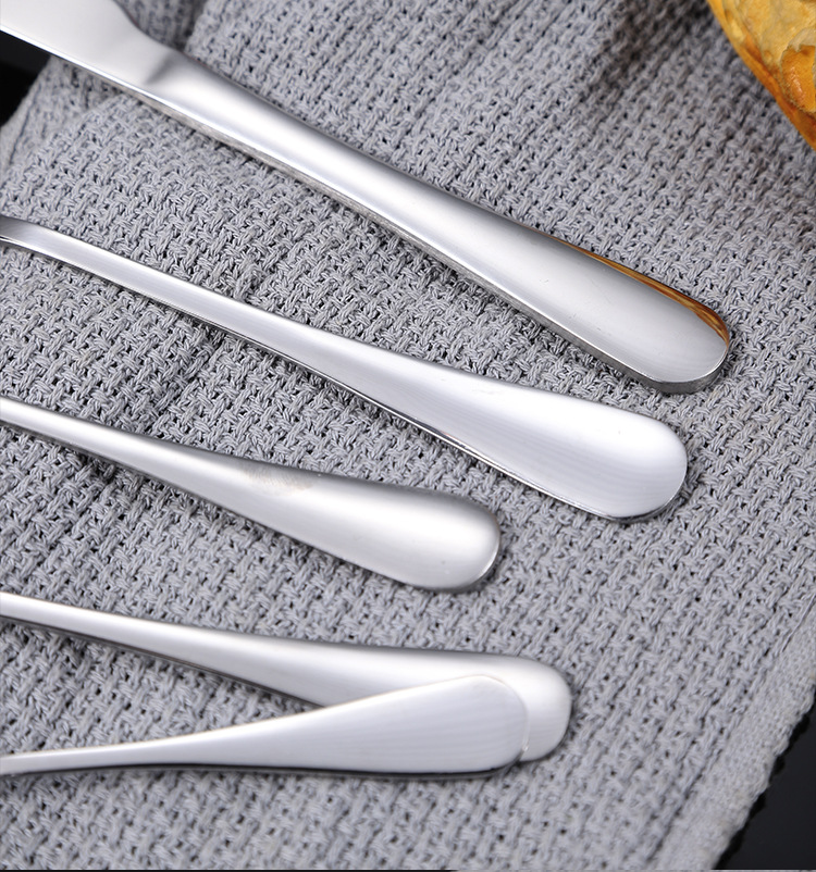 【免费拿样】厚款1010不锈钢餐具勺子套装酒店牛排刀叉勺长柄叉子详情14