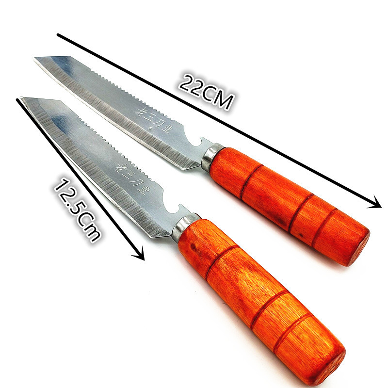 Factory direct supply of multi-purpose fruit knives and wooden handle peelers for wholesale at two yuan pic 5