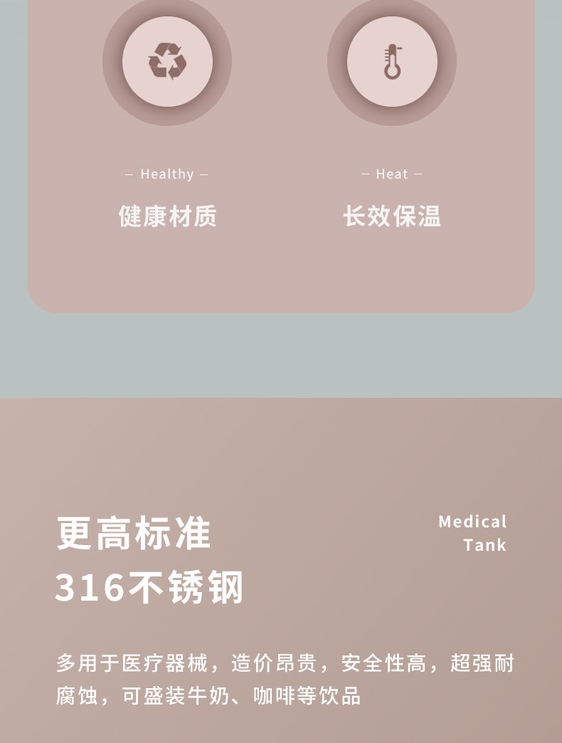 迷你保温杯316不锈钢女士小型便携儿童水壶水杯女生小巧口袋杯子详情4