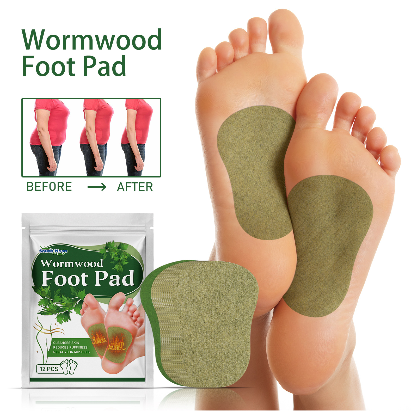 South Moon Mugwort Foot Patches for foot sole dehumidification are exclusively for foreign trade pic 5
