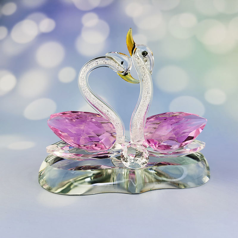 Crystal Swan Car Perfume Seat, heart-shaped romantic starry sky, brilliant pink swan, elegant and exquisite car decoration for ladies pic 17