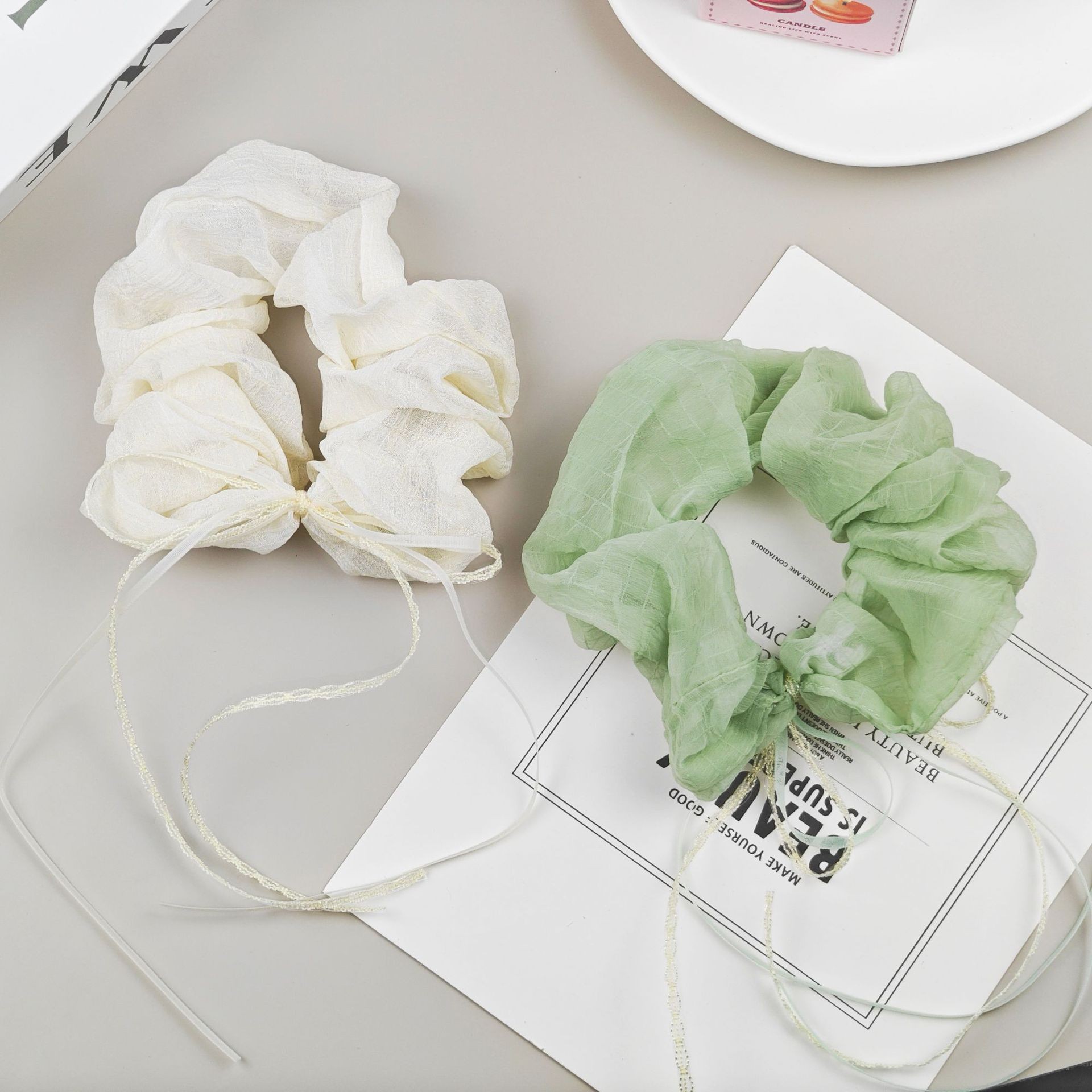 Korean-style large intestine hair band for women, high-end look, high appearance level, ins school style hair band, sweet style, fashionable rubber band hair accessory pic 24