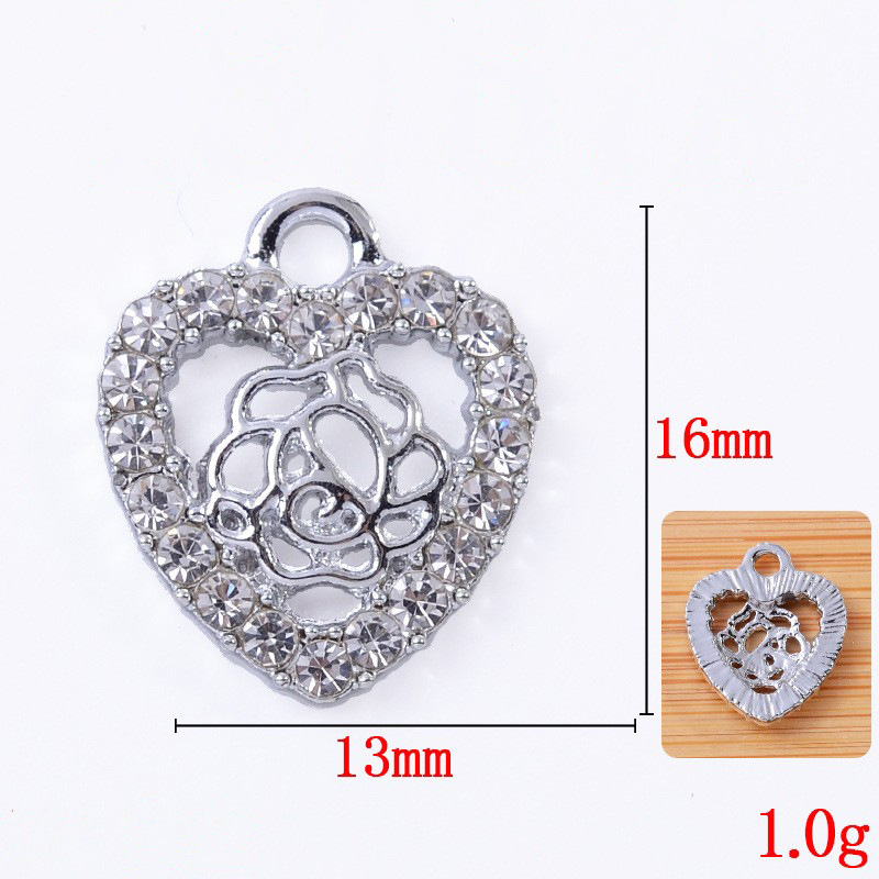 Wholesale of UV color-preserving diy handcrafted jewelry, alloy material gourds, single Korean style pendants with diamonds and pearls pic 5