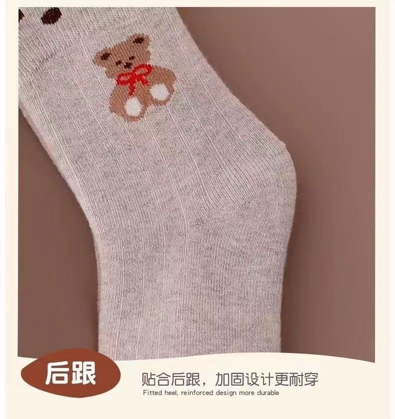秋冬男女童防寒保暖加绒加厚儿童咖熊宝宝女孩中筒毛巾袜毛圈袜子详情9