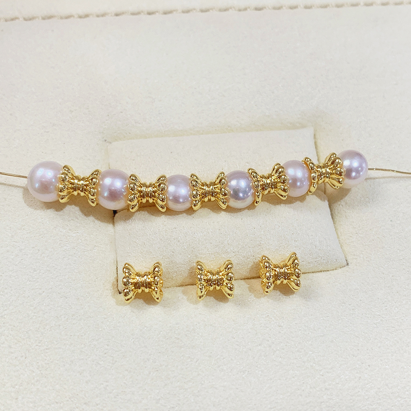 Fanchuxi 14k copper gold-plated double-sided flower tray beads 6.5*6mm loose beads bracelet necklace sweater chain diy accessories pic 5