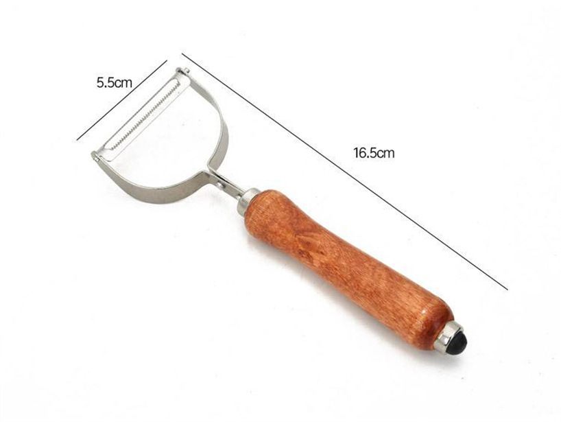 Card-mounted peeler, serrated peeler, wooden handle fruit knife, vegetable peeler, planer, kitchen peeler, 2-yuan store pic 4