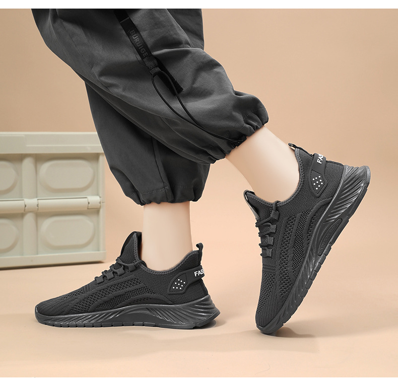 2024春秋季新款情侣时尚休闲运动单鞋批发跨境工厂潮流飞织鞋代发详情30