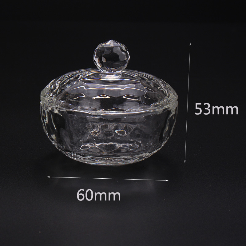 Cross-border exclusive glass crystal cups with LIDS for nail art, irregular-shaped crystal cups, and special octagonal cups for holding crystal liquid pic 15
