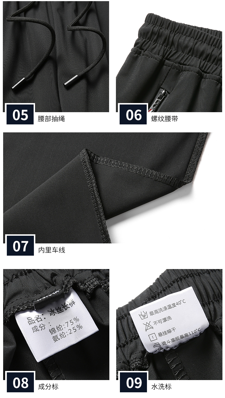 短袖t恤男冰丝POLO衫老人衣服中老年爸爸装休闲运动套装夏父亲装详情22