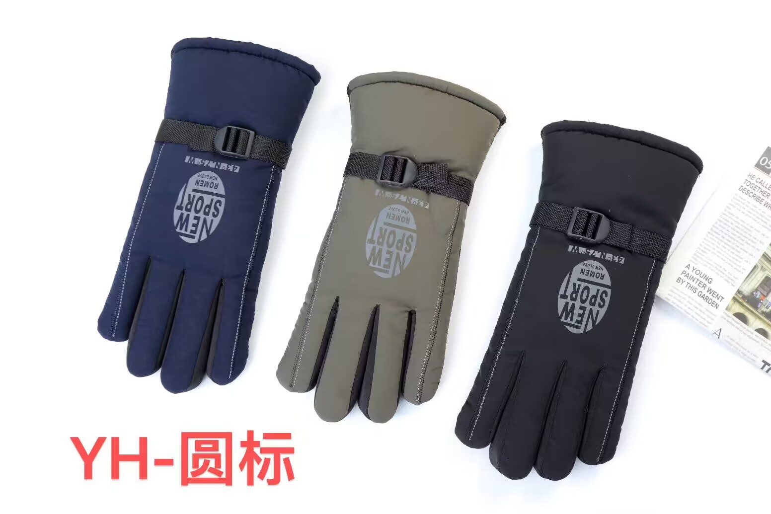 跨境男士大棉加大加厚运动滑雪手套户外骑行加绒保暖手套防水防风详情13