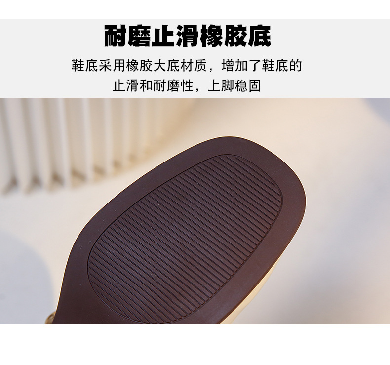 爆款玛丽珍女2024春季新款单鞋女法式复古一字扣带浅口粗跟伴娘鞋详情15