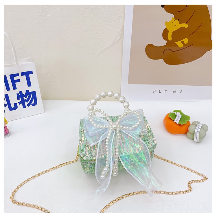 可爱女童斜挎包小香风时尚儿童手提斜背包包公主淑女珍珠包单肩包详情106