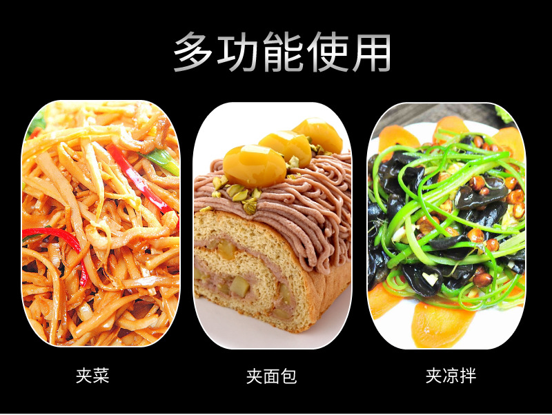 Stainless steel thickened kitchen steak tongs, hotel restaurant buffet tongs, barbecue tongs, salad tongs, food tongs pic 3