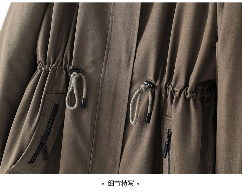 狐狸毛领派克服2022冬季新款海宁中长款兔毛内胆皮草外套女可拆卸详情16