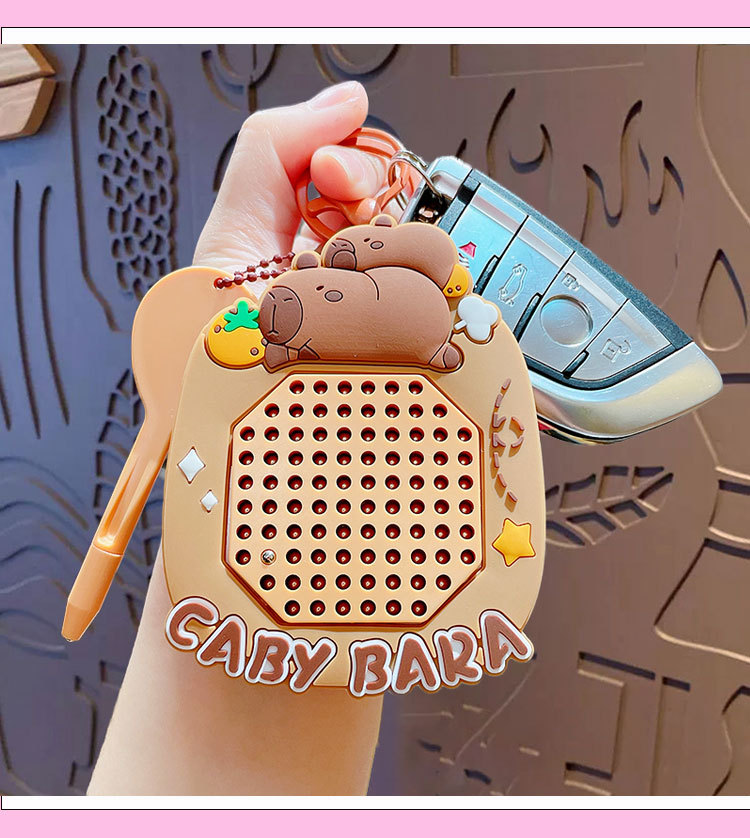 创意卡通卡皮巴拉磁吸钢珠画板玩具钥匙扣书包挂件钥匙链礼品批发详情10