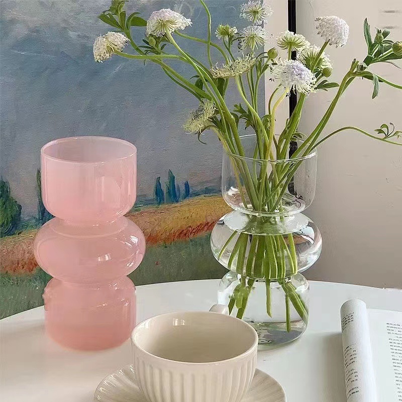 European retro glass vases, personalized and creative living room and office water-grown flower arrangement containers, decorative handicrafts pic 15