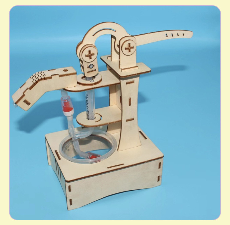 diy hand-pressed water pump well model, student science and technology small project, lever principle, science experiment, frontiers of science education pic 14
