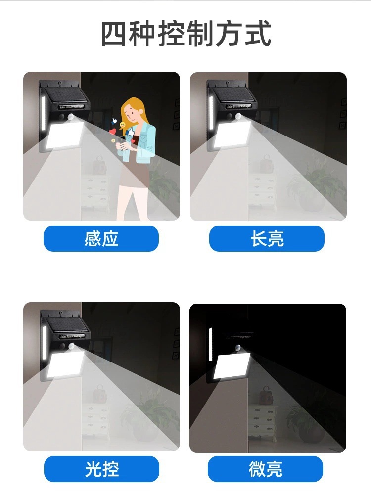 Solar wall lamps, human-sensing outdoor waterproof landscape garden lamps, garden fence lighting street lamps pic 6