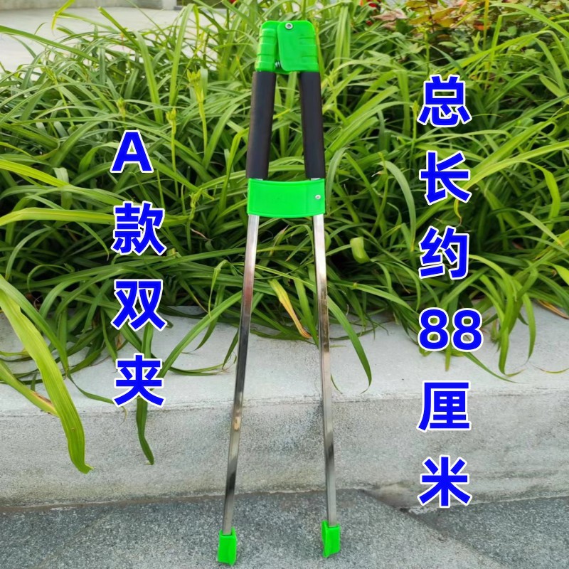 环卫不锈钢双杆垃圾夹捡拾器布垃圾斗袋子夹子取物器卫生钳环卫夹详情7