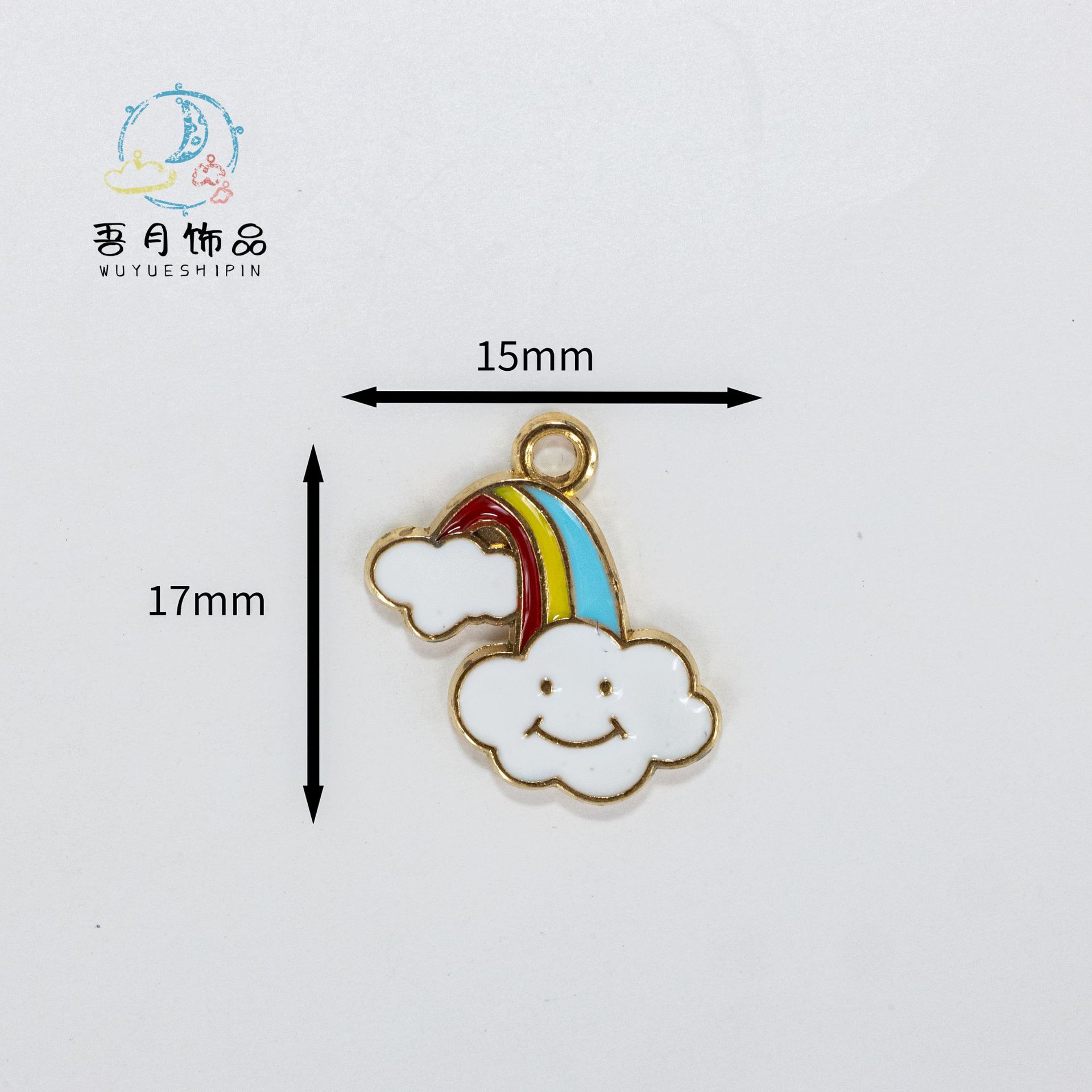 彩虹滴油合金饰品配件项链手链耳环耳饰手工diy材料义乌批发厂家详情7