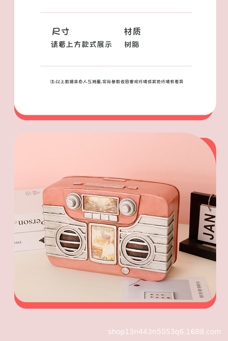 复古少女心照相机造型摆件树脂卧室桌面装饰工艺品创意家居礼品详情6